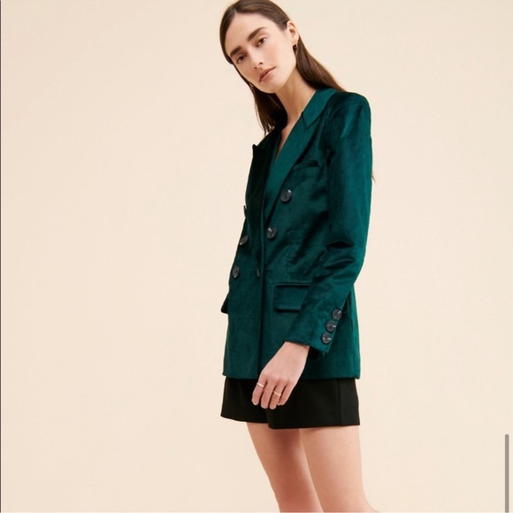 Free People Velvet Ashby Blazer boho event wedding size small NWOT - Picture 5 of 8